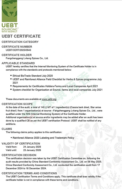 UEBT Certification