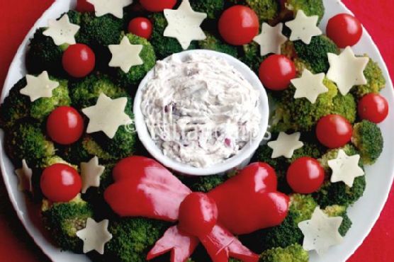 Vegetarian Christmas wreath